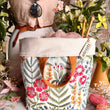 Load image into Gallery viewer, Atenti Tote Bags Atenti - Wildflower Hope Knitting and Crochet Project Bag joeriaknits

