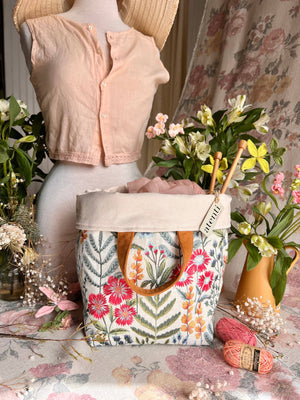 Atenti Tote Bags Atenti - Wildflower Hope Knitting and Crochet Project Bag joeriaknits