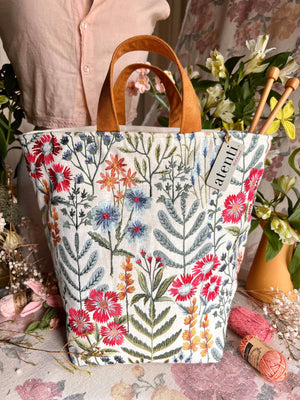 Atenti Tote Bags Atenti - Wildflower Hope Knitting and Crochet Project Bag joeriaknits