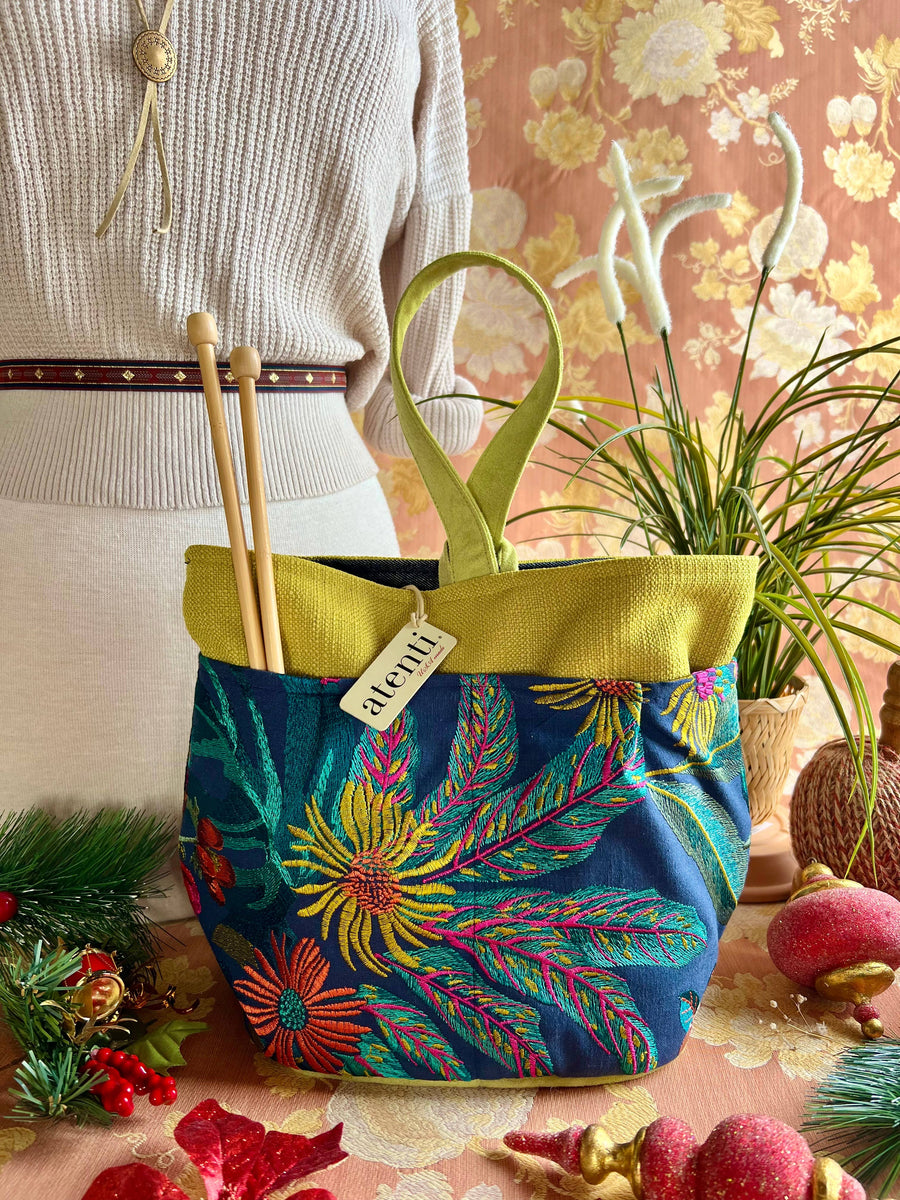 Atenti Flora Tall Premium Knitting and Crochet Project Bag