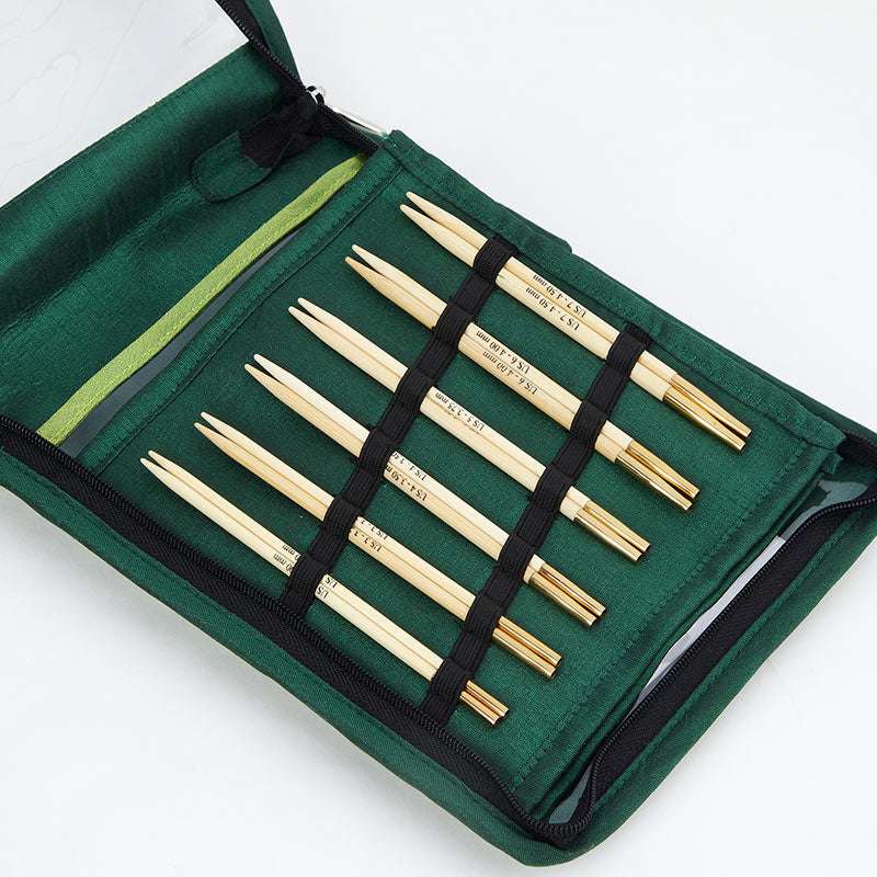 Knitter's Pride Knitting Needle Sets Bamboo Deluxe Normal Interchangeable Knitting Needle Set joeriaknits