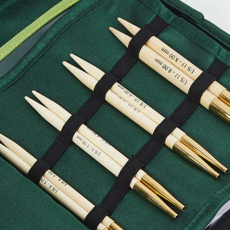 Knitter's Pride Knitting Needle Sets Bamboo Deluxe Normal Interchangeable Knitting Needle Set joeriaknits