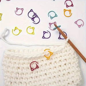 Temu Knitting Notions Cat Ear Stitch Markers Set for Knitting & Crochet, 24 pieces joeriaknits