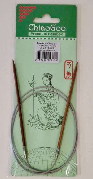 ChiaoGoo Bamboo Fixed Circular Knitting Needles 80cm (32 inch)