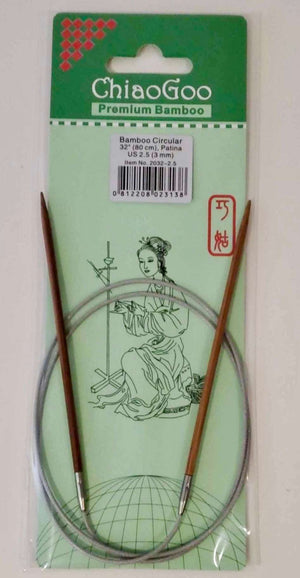 ChiaoGoo Circular Needles ChiaoGoo Bamboo Fixed Circular Needles 80cm (32 inch) joeriaknits