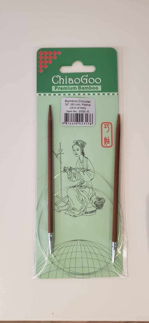 ChiaoGoo Circular Needles ChiaoGoo Bamboo Fixed Circular Needles 80cm (32 inch) joeriaknits