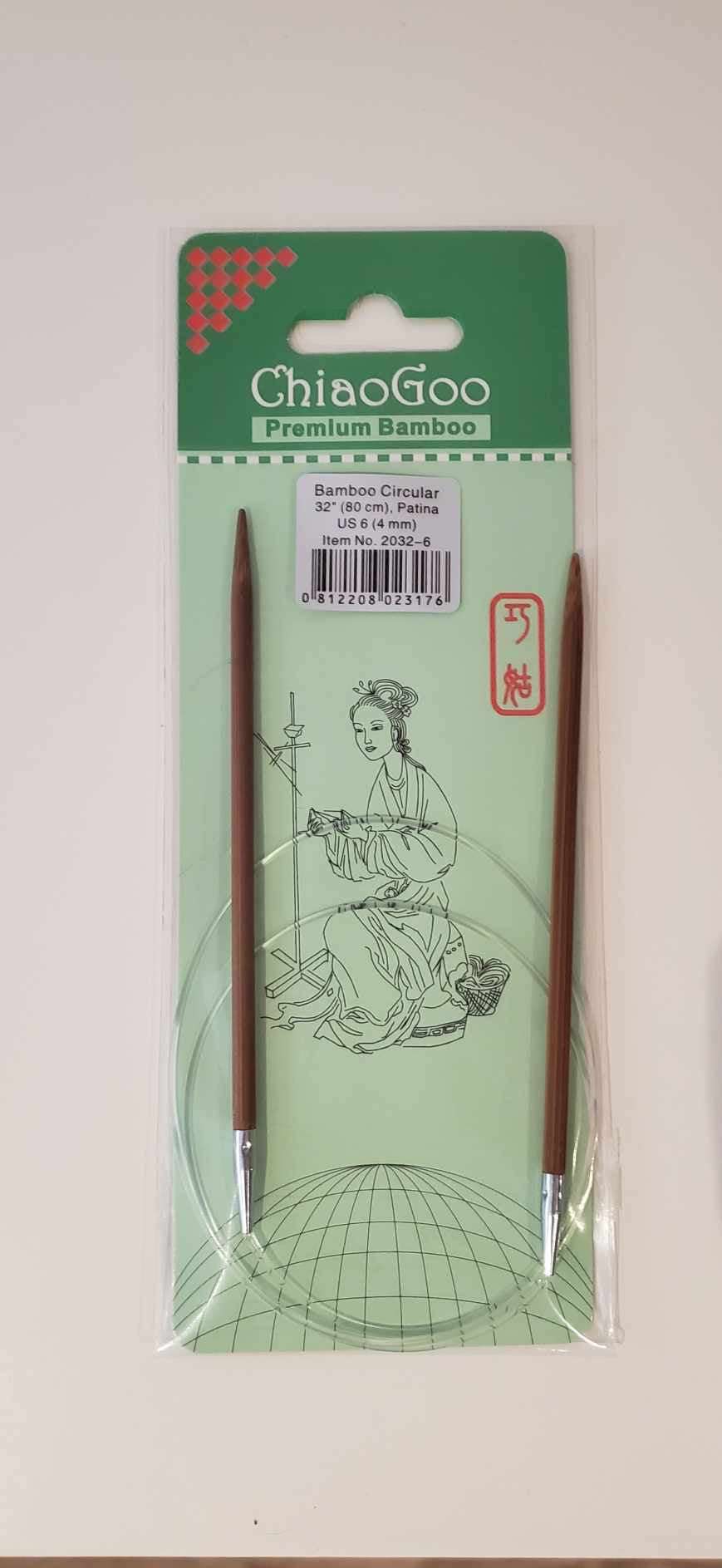 ChiaoGoo Circular Needles ChiaoGoo Bamboo Fixed Circular Needles 80cm (32 inch) joeriaknits
