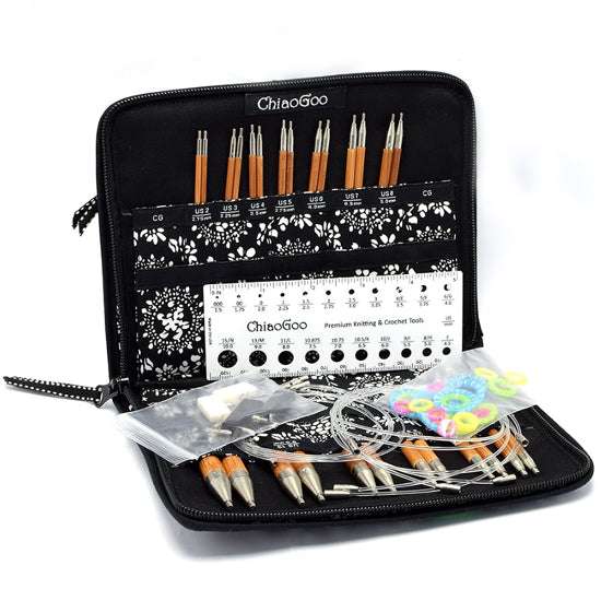 ChiaoGoo Bamboo SPIN Interchangeable 5" (13cm) Needle Sets