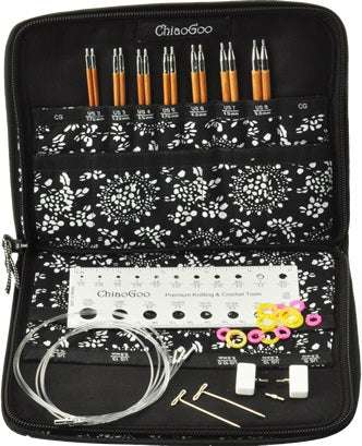 ChiaoGoo Bamboo SPIN Interchangeable 5" (13cm) Needle Sets