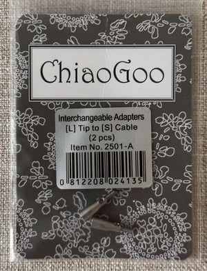 ChiaoGoo Circular Needles CHI-2501-A ChiaoGoo Interchangeable Tip Adapters joeriaknits