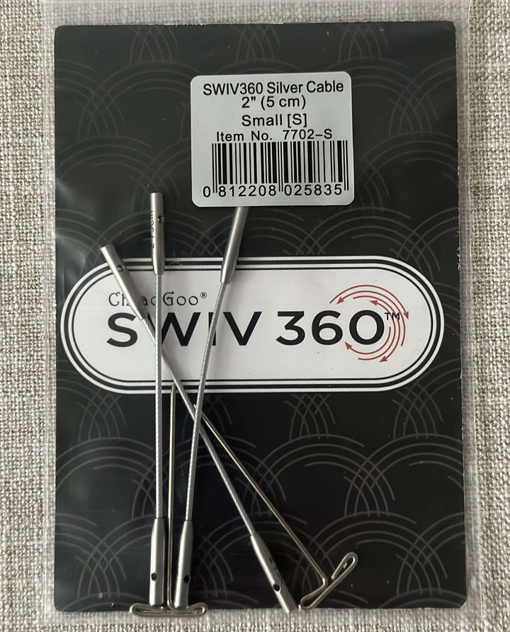ChiaoGoo Circular Needles 5 cm (2") Small ChiaoGoo Swivel 360 Interchangeable Cables - 3 piece - 5cm (2") joeriaknits