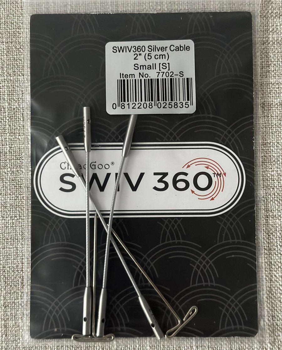 ChiaoGoo Circular Needles 5 cm (2") Small ChiaoGoo Swivel 360 Interchangeable Cables - 3 piece - 5cm (2") joeriaknits