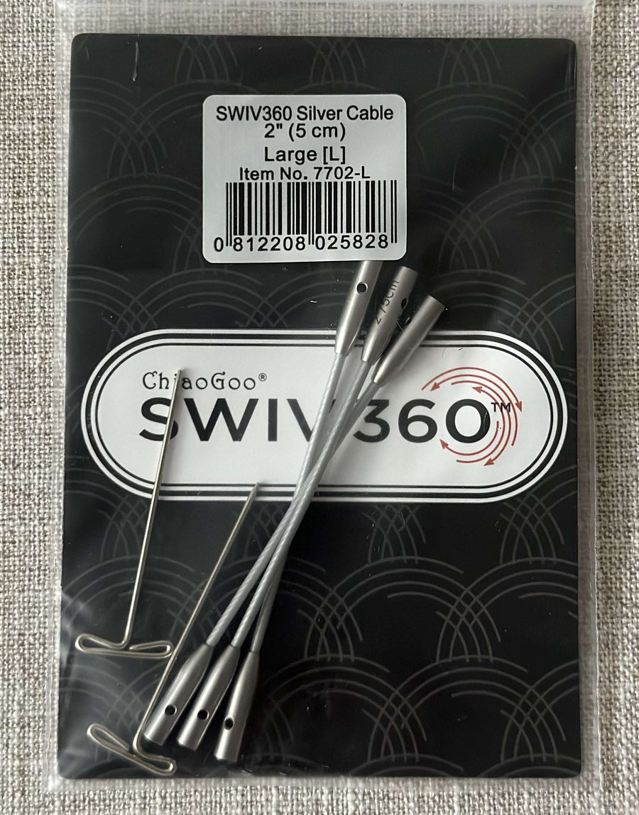 ChiaoGoo Swivel 360 Silver Cables - 3 piece - 5cm (2")