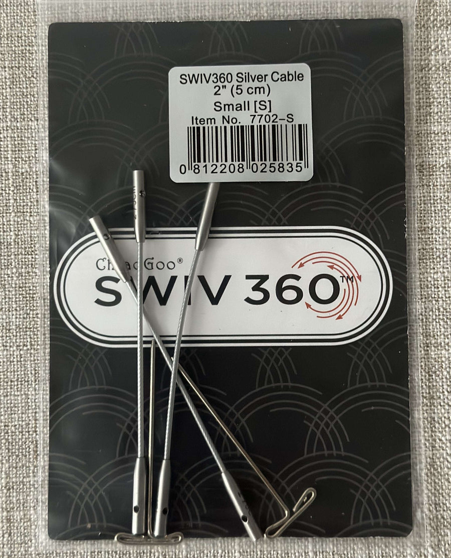 ChiaoGoo Swivel 360 Silver Cables - 3 piece - 5cm (2")