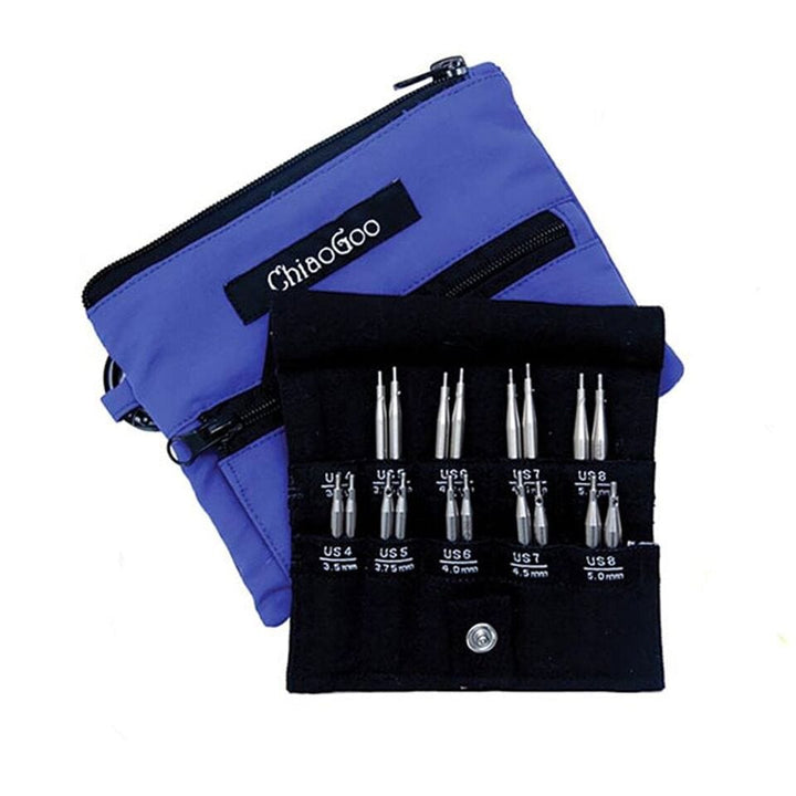 ChiaoGoo Knitting Needle Sets ChiaoGoo Twist Blue Shorties Set - 2" and 3" Tips joeriaknits