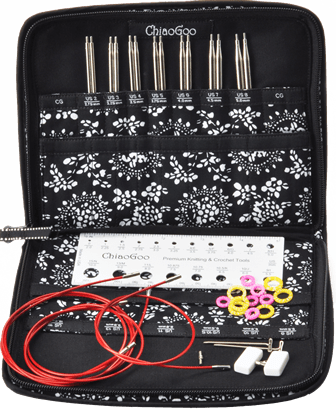 ChiaoGoo Knitting Needle Sets Small Tip Set ChiaoGoo TWIST Red Lace Interchangeable 5" (13cm) Needle Sets joeriaknits