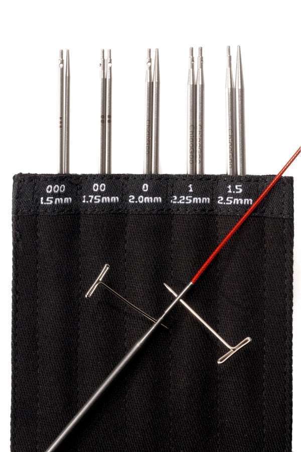 ChiaoGoo Twist Red Lace Mini 5&quot; (13 cm) Tip Sleeve ChiaoGoo Knitting Needle Sets joeriaknits