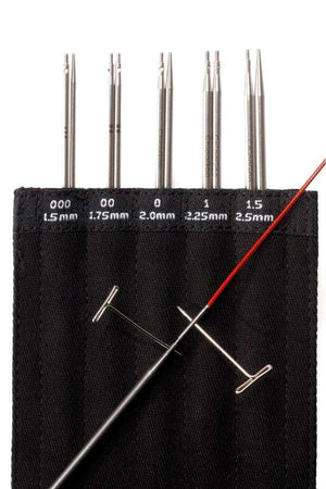 ChiaoGoo Twist Red Lace Mini Set 4&quot;/10 cm Case ChiaoGoo Knitting Needle Sets joeriaknits