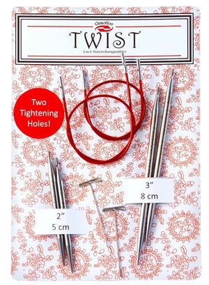 ChiaoGoo Circular Needles 1.5 mm (US 000) ChiaoGoo Twist Shortie Interchangeable Mini Combo Pack joeriaknits