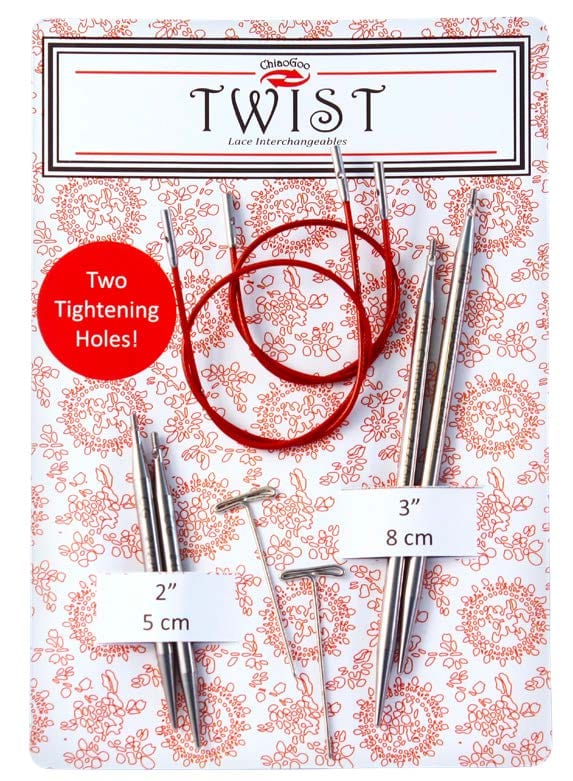 ChiaoGoo Circular Needles 1.5 mm (US 000) ChiaoGoo Twist Shortie Interchangeable Mini Combo Pack joeriaknits
