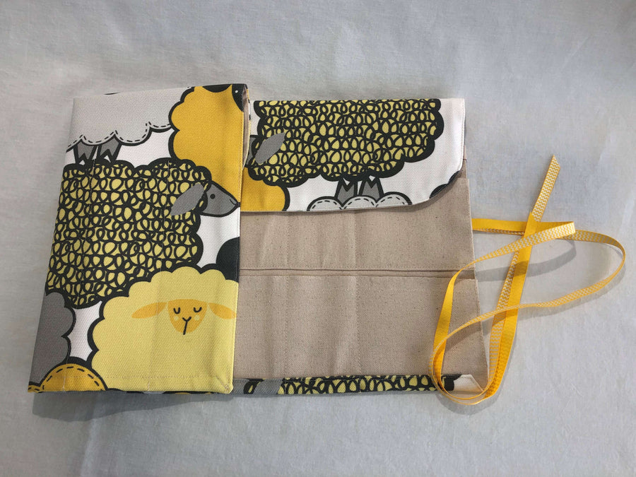 JOERIA KNITS Knitting Needle Storage Circular Needle Holder - Custom Fabric / Sheepshee Circular Knitting Needle Storage: Designer Fabric: Handcrafted joeriaknits