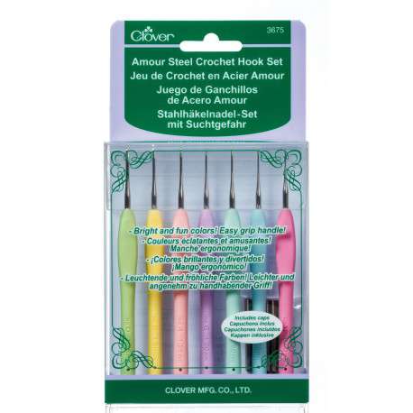 Clover Crochet Hook Set Clover Amour Crochet Hook 7pc Set joeriaknits