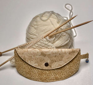 Joeriaknits Travel Pouches Beige Roses Clutch Storage: Handcrafted joeriaknits