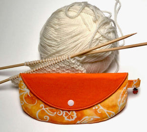 Joeriaknits Travel Pouches Orange Batik Clutch Storage: Handcrafted joeriaknits