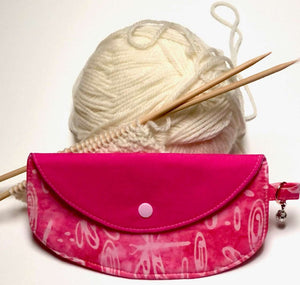 Joeriaknits Travel Pouches Pink Batik Clutch Storage: Handcrafted joeriaknits