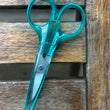Load image into Gallery viewer, Temu Knitting Notions Turquoise - Straight Compact Scissors with Blade Cover joeriaknits
