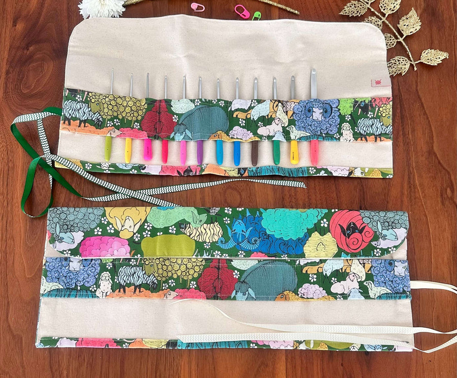 JOERIA KNITS Crochet Hook Storage Crochet Hook Storage Wraps joeriaknits