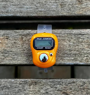 Temu Knitting Notions Orange Electronic Row Counter joeriaknits