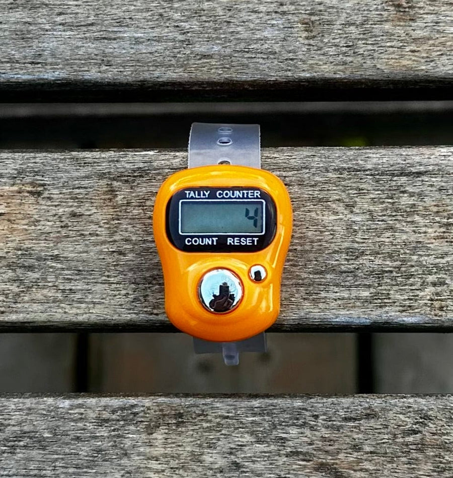 Temu Knitting Notions Orange Electronic Row Counter joeriaknits