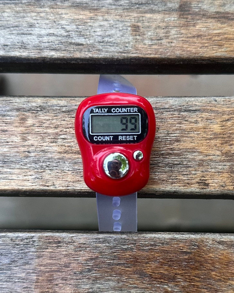 Temu Knitting Notions Red Electronic Row Counter joeriaknits