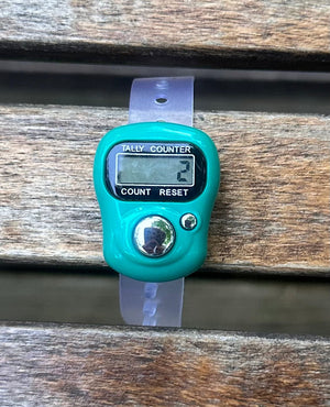 Temu Knitting Notions Turquoise Electronic Row Counter joeriaknits