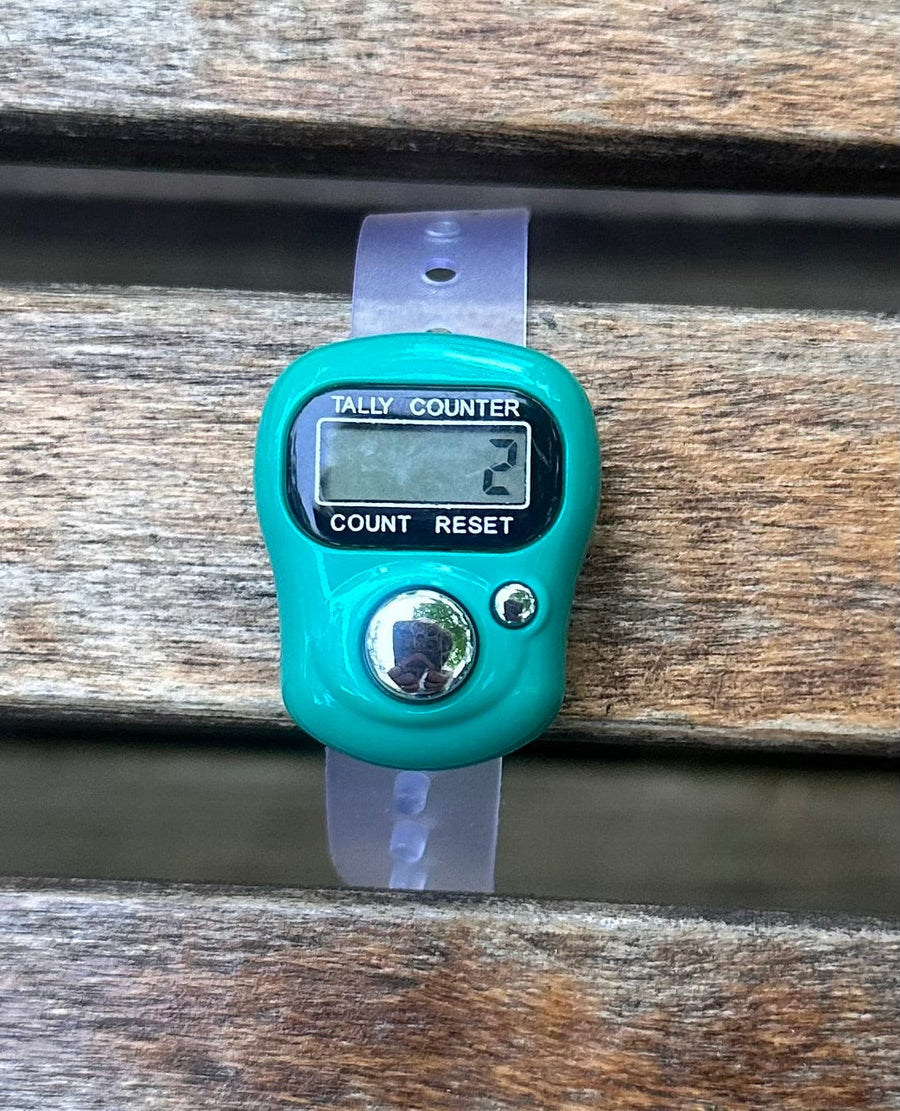 Temu Knitting Notions Turquoise Electronic Row Counter joeriaknits