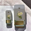 Load image into Gallery viewer, Notions Tin by Firefly Notes - Rose and Bee design featuring floral and bee art.
