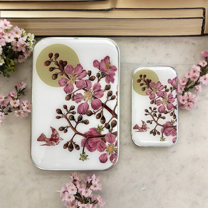 Firefly Notes Notions Tin Large Firefly Notes - Cherry Blossom & Swallow Notions Tin joeriaknits