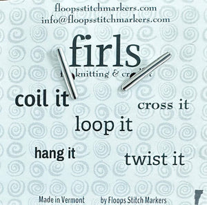 Floops Stitch Markers Multi-Coloured Floops Firls Flexible Stitch Markers (set of 6) joeriaknits