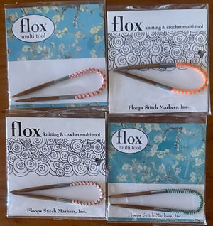 Floops stitch Markers Multi-Coloured Floops Flox Knitting/Crochet Tool with wooden tips joeriaknits