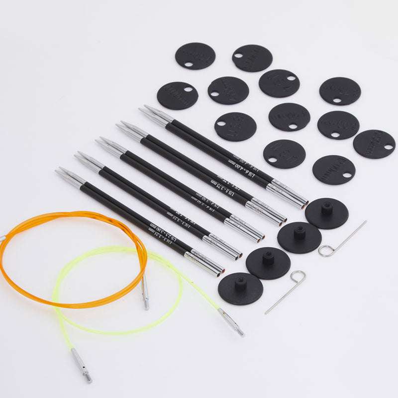 Knitter's Pride Knitting Needle Sets Karbonz Starter Interchangeable Circular Knitting Needle Set joeriaknits