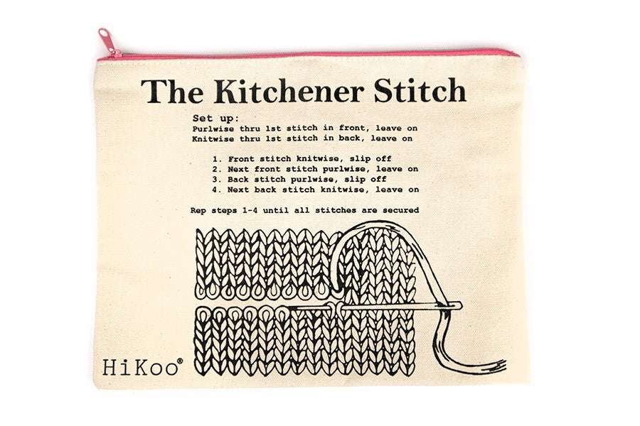 Addi Travel Pouches Kitchener Stitch Pouch joeriaknits