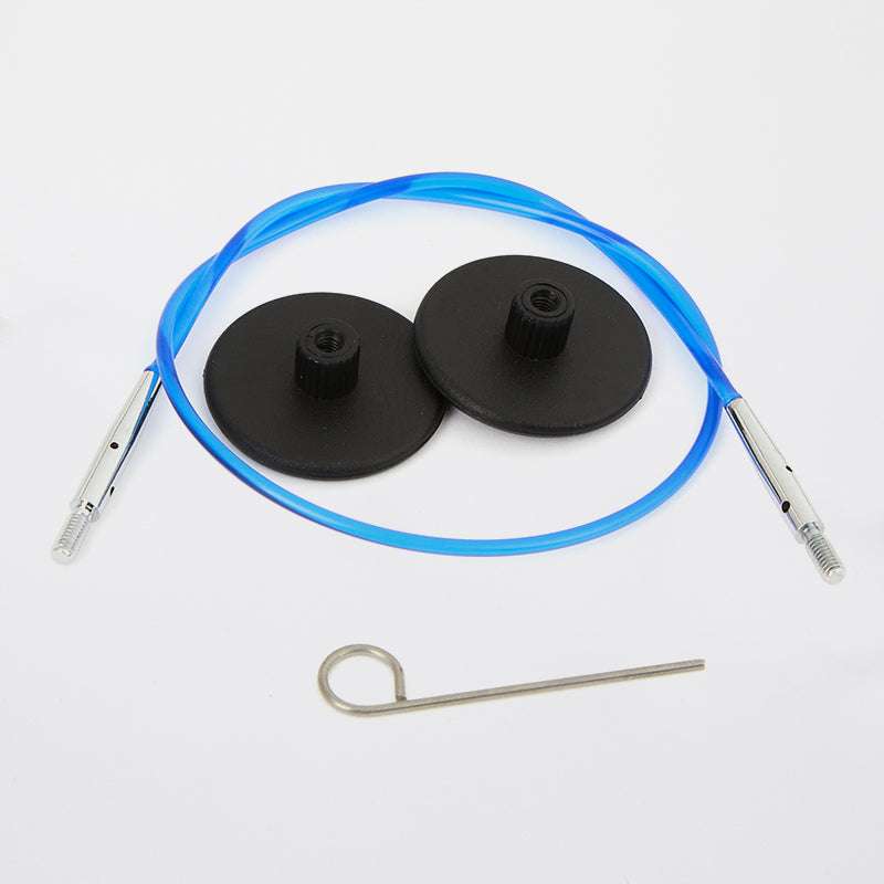 Knit Pro Circular Needles 29cm to make 50cm/ 20'' IC needle - Blue Knit Pro Interchangeable Circular Colour-coded Cables joeriaknits