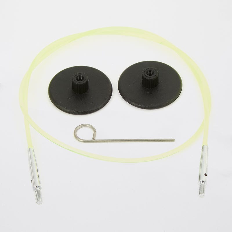 Knit Pro Circular Needles 35cm to make 60cm/ 24'' IC needle - Green Knit Pro Interchangeable Circular Colour-coded Cables joeriaknits