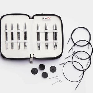 Knit Pro Knitting Needle Sets KnitPro Karbonz Midi Interchangeable Circular Needle Set joeriaknits