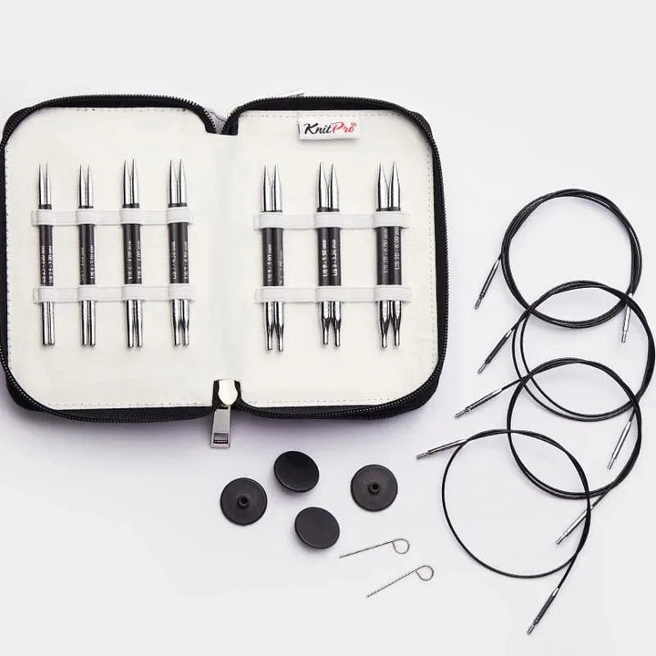 Knit Pro Knitting Needle Sets KnitPro Karbonz Midi Special Interchangeable Circular Needle Set joeriaknits