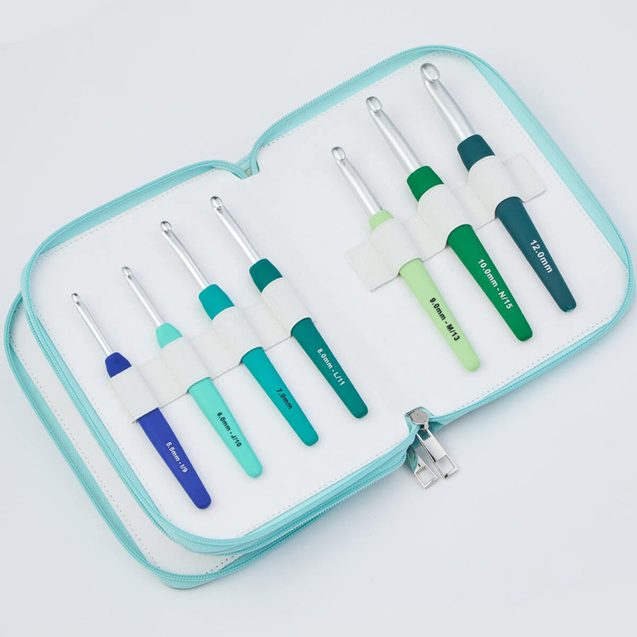 Clover Crochet Hook Set KnitPro Waves 2.0 Grande Crochet Hook Set joeriaknits