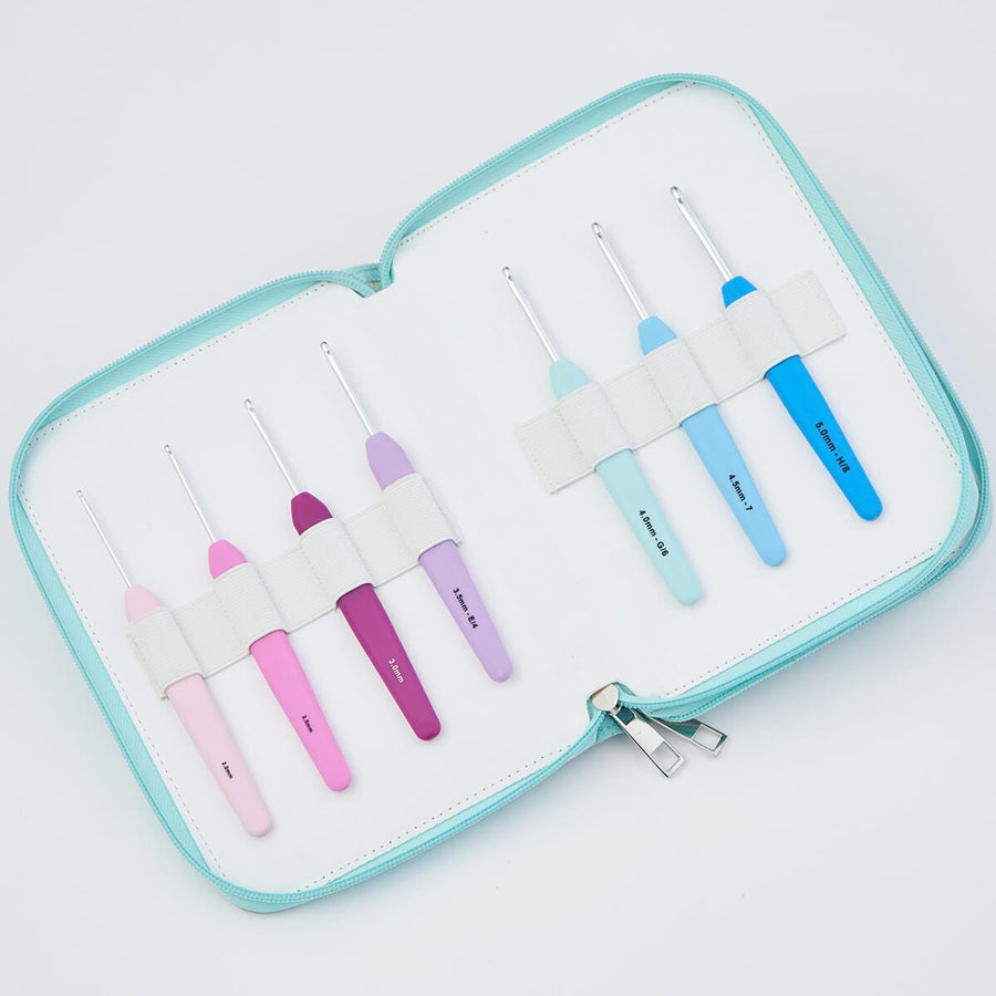 Clover Crochet Hook Set KnitPro Waves 2.0 Grande Crochet Hook Set joeriaknits