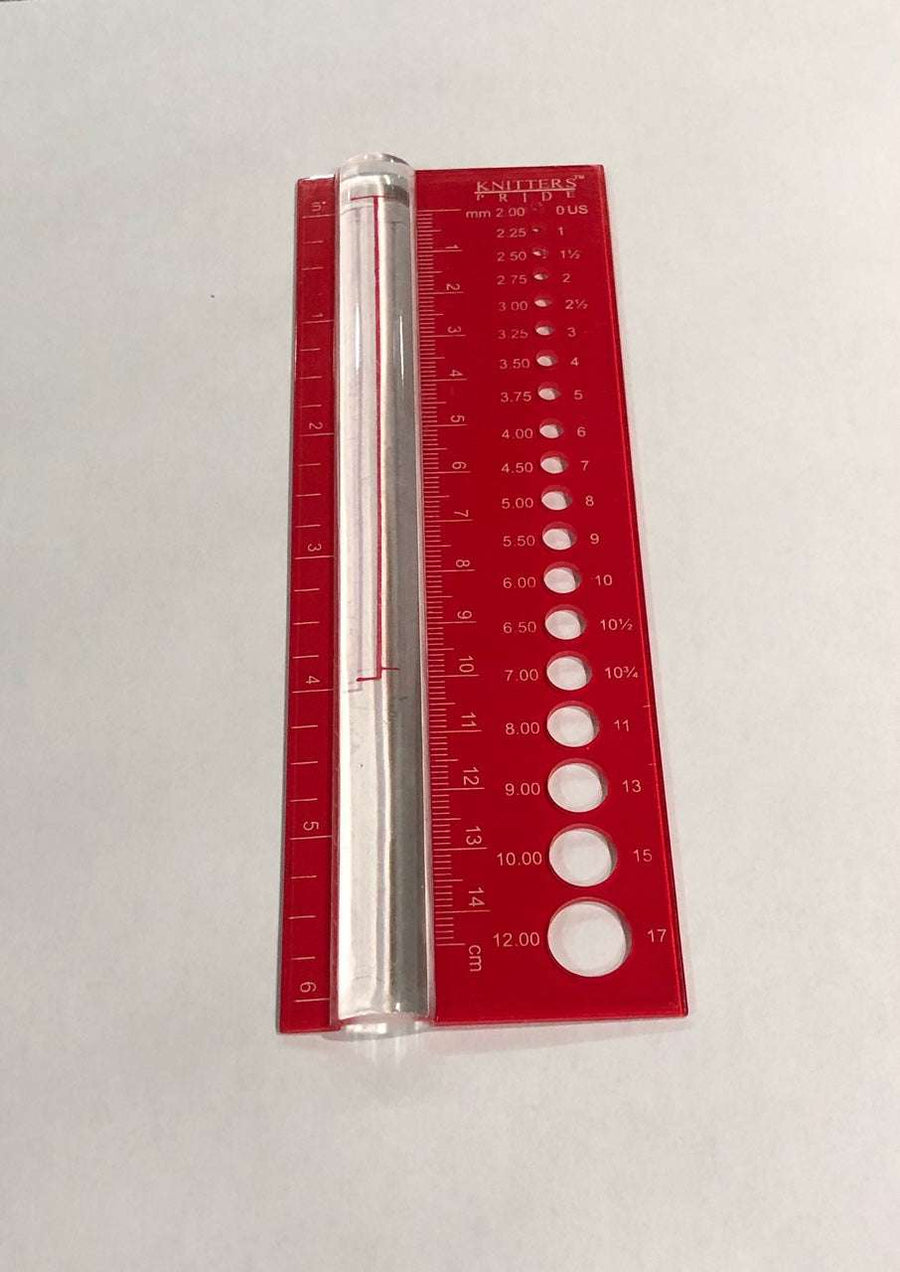 Knitter's Pride Magnifying Needle Gauge and Ruler
