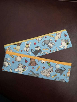 Joeriaknits Knitting Needle Storage 6" DPN / Cats on Blue Knitting Needle Cozy: Handcrafted joeriaknits